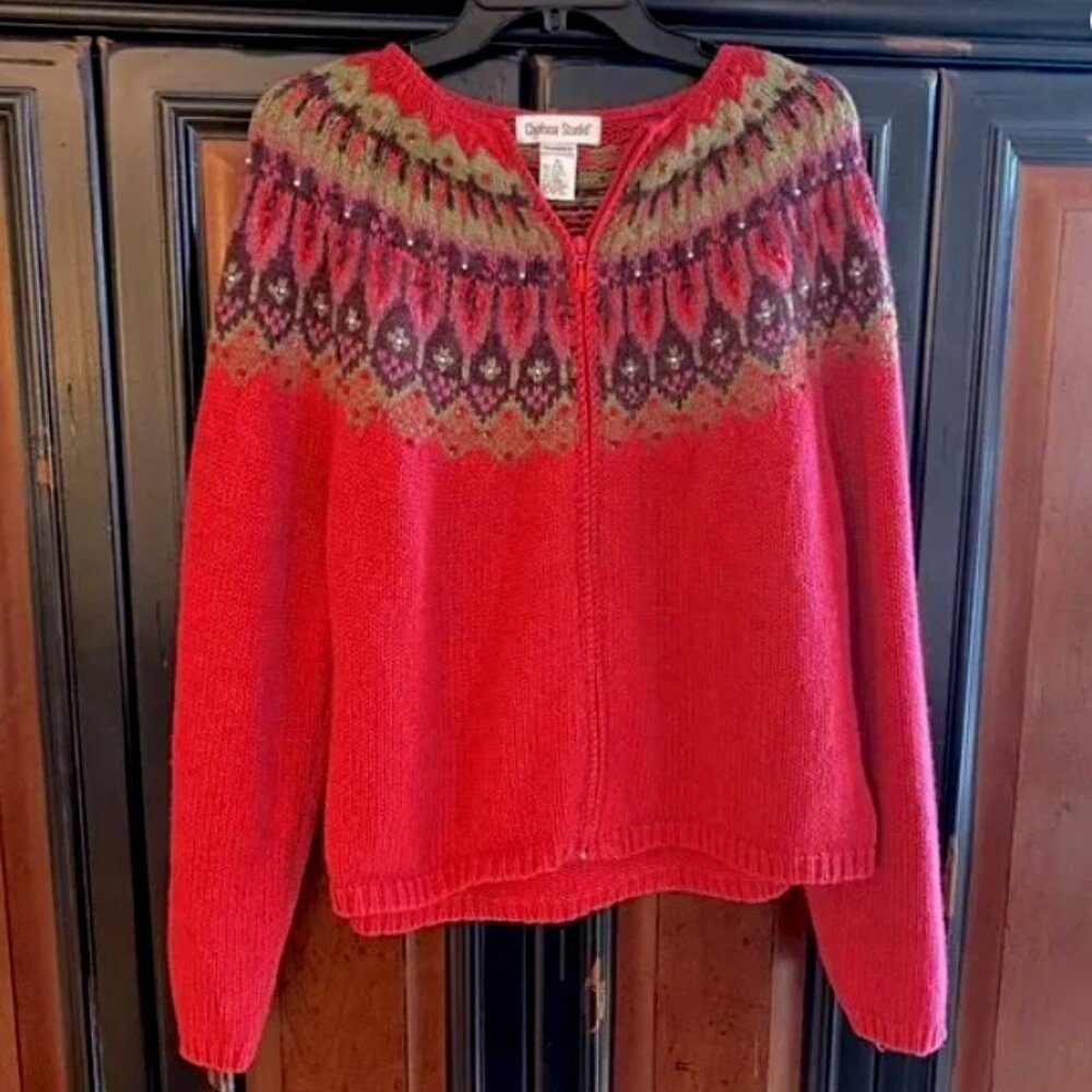 Chelsea Studio Vintage Cardigan Sweater Sz XL